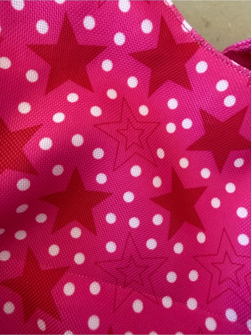 American Girl 18” Doll Pink Star Polka Dot Tote Travel Carry Bag Retired Mattel